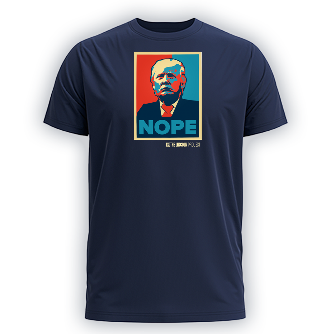 "NOPE" Tee in Blue The Lincoln Project
