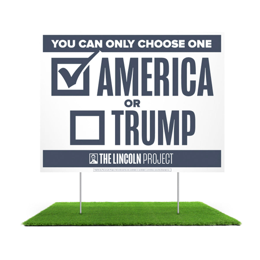 America Or Trump Yard Sign