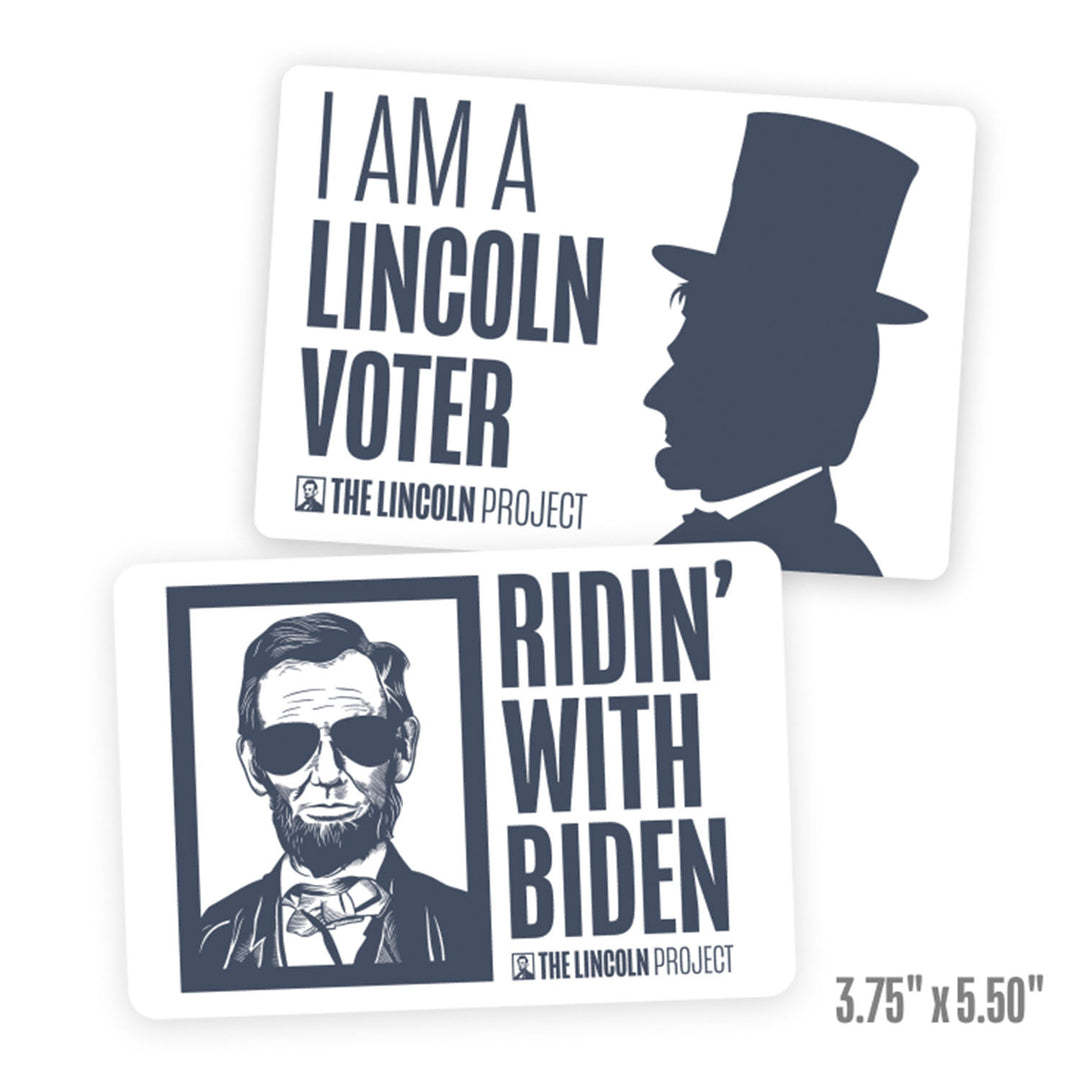 Lincoln Voter/Biden Bumper Sticker 2Pack The Lincoln Project