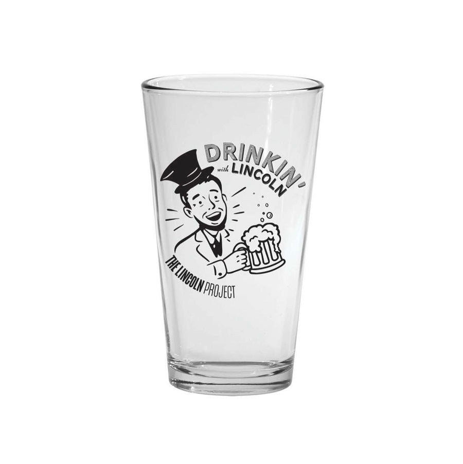 “Drinkin’ With Lincoln” Pint Glass